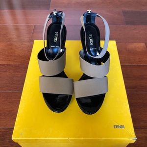 Fendi Sandalo Vernice Sandal Elastic strap SZ 39